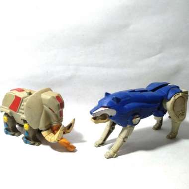 Robot Gajah Elephant Serigala Wolf Wolves Rare Megazord Vintage Toys
