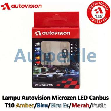 Autovision Microzen LED T10 W5W DC12V 2Chip High Power Canbus Lampu Kota Plat Interior Mobil Senja S