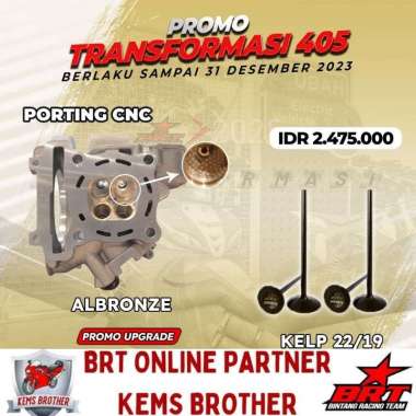 HEAD BRT VIXION JUPITER MX 22 19 ALBRONZE JUPITER MX135 KARBU