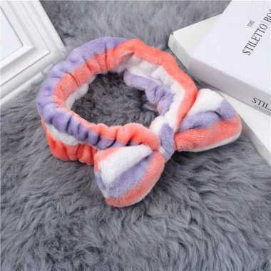 Bandana Bando Rambut Motif Pita Bando Rambut Mandi Gaya Korea Bando Fashion Wanita 02