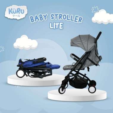 KURU Lite Compact Cabin Size Baby Stroller | Kereta Dorong Bayi blue