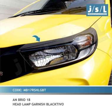 jSL Garnish Lampu Depan / Headlamp Hitam Doff All New Brio 2018-2019