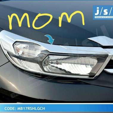 Garnish Lampu Headlamp Depan Chrome JSL New Mobilio 2017-2020