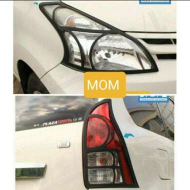 Paket JSL Garnish Lampu Depan Belakang Hitam Black All New Avanza