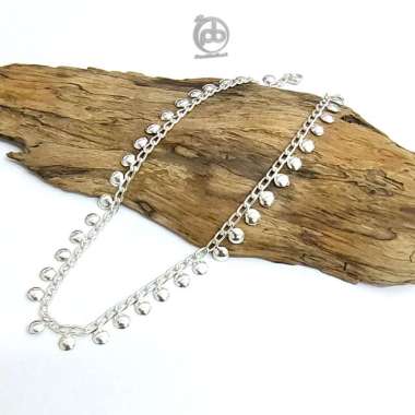 Gelang Kaki Wanita Anklet Perak Bali 925 Bollywood Style 25 CM