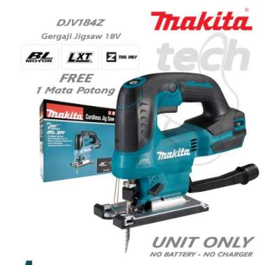 Mesin Gergaji Cordless Jigsaw Baterai Makita DJV184Z - Unit Only