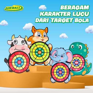 Target Bola Airball Mainan Lempar Bola Dinding Lempar Bola Panah Papan Dart Board Gajah Hewan Olahra