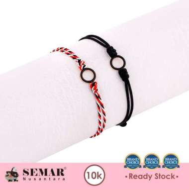 Gelang Tali Emas Round Classic Viora Gold 10K Semar Nusantara, Warna Hitam