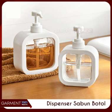 Botol Pump Sabun Cair Refil Kamar Mandi Dispenser Soap Wastafel Transparan Aesthetic BUBBLEWRAP TEMP