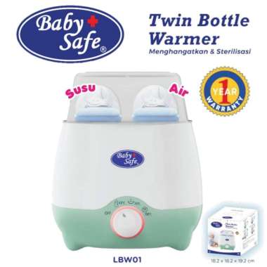 Baby Safe LBW01 Twin Bottle Warmer - Penghangat Botol Susu / Penghangat susu