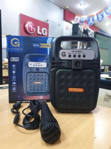 Speaker G-POWER GS-40 MIC Portable Wireless Bluetooth