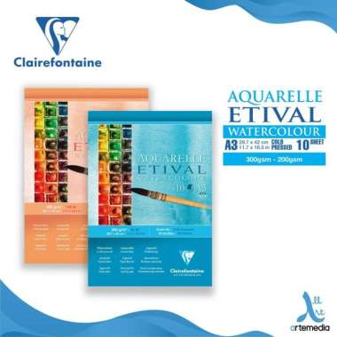 Kertas Cat Air Clairefontaine Etival A3 Cold Pressed Watercolor Pad 300 gsm