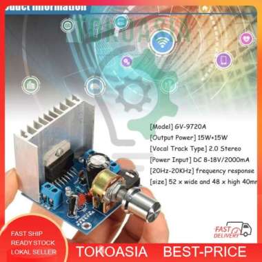 TDA7297 Digital Audio Amplifier Module 15W+15W Dual-Channel Stereo Power Amplifier Board AC/DC 12V D