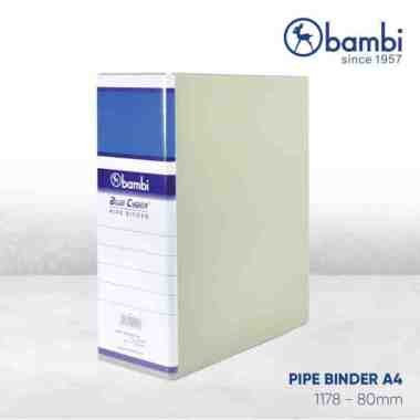 Ordner Pipe Binder With Full Spine 4 Colour Labels A4 80mm #1178 KING JIM ( DIJUAL PER PCS )
