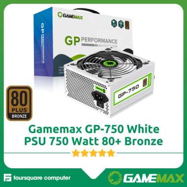 Gamemax GP-750 PSU 750 Watt 80 Plus Bronze Putih | Power Supply 750W White
