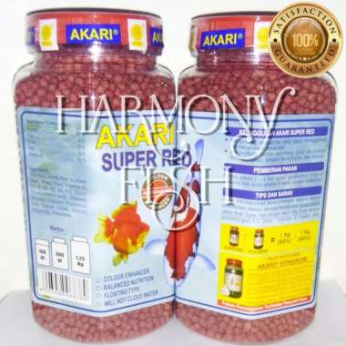 AKARI SUPER RED 300GR 2MM Pelet Pakan Ikan Koi Koki Louhan