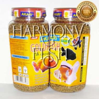 AKARI GOLDFISH HI GROWTH SPIRULINA 350GR 2MM Pakan Pelet Ikan Koki 350