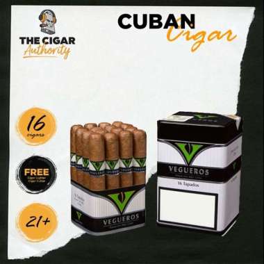Vegueros Tapados [ Tin Box of 16 Sticks ] Cuba Cigar Cerutu