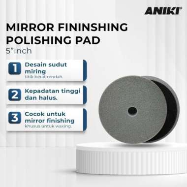 ANIKI 5" inch Mirror Finishing Polishing Pad - Busa Aplikator Wax Poles Hitam