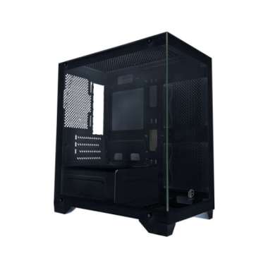 Casing CUBE GAMING BLUEY - mATX Gaming Case - Front & Left Side Tempered Glass Black