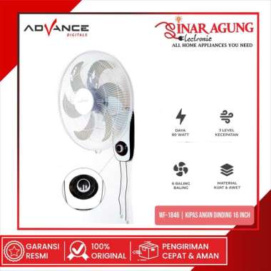 ADVANCE WF-1846 / WF1846 KIPAS ANGIN DINDING 18 INCH - BESI