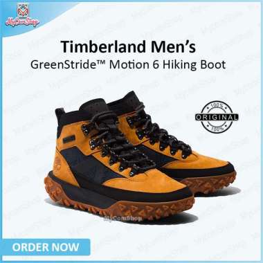 SEPATU TIMBERLAND MEN'S GREEN STRIDE MOTION 6 HIKING BOOT US 12