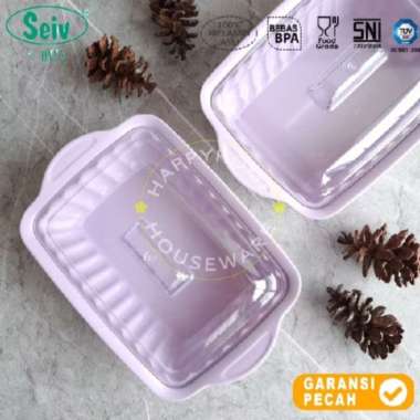 SEIV Casserole Persegi Plus Tutup Plastik Arcylic 12,5in Melamin Wadah Makanan Saji Melamine 27125SB