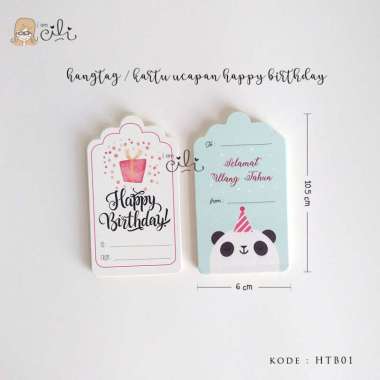 Tag greeting kartu ucapan tebal natal ulang tahun birthday imlek idul fitri baby unik lucu (HTBDAY1)