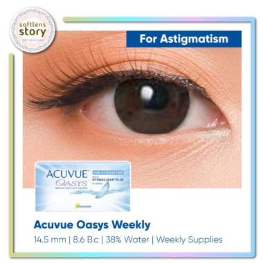 Acuvue Oasys Weekly For Astigmatism Softlens Bening Silinder Mingguan Minus chat seller