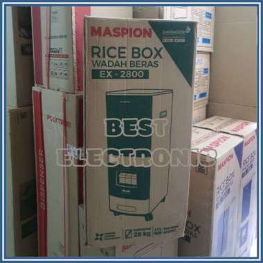 Maspion Rice Box Tempat Penyimpanan Beras 28KG EX-2800 EX 2800 EX2800 Tanpa Bubble