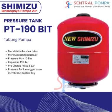 Shimizu PT-190 BIT Tangki Pressure tank 19L Tabung Pompa Air 19 Liter