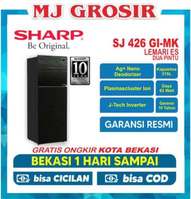 KULKAS SHARP SJ 426 GI LEMARI ES 2 PINTU SJ426GI INVERTER