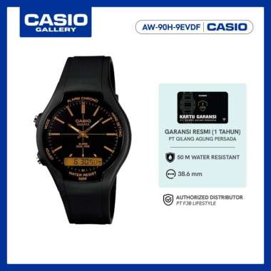 Casio Original AW-90H-9EVDF Jam Tangan Unisex Analog Digital Hitam