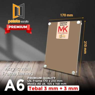 AKRILIK FRAME A6 / ACRYLIC FRAME A6 3MM+3MM LANDSCAPE / PORTRAIT