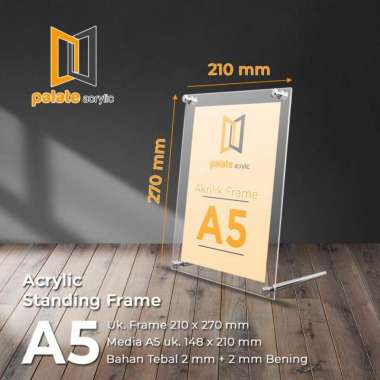 AKRILIK FRAME / BINGKAI / DISPLAY MEJA / ACRYLIC STANDING FRAME A5