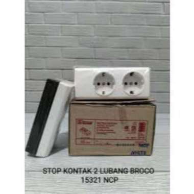 Stop Kontak 2 Lubang BROCO 15321 STOP KONTAK 2 LUBANG BROCO 15321 / Terminal BROCO 2lubang