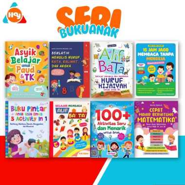 Buku Anak Berlatih Menulis, Mengeja, Membaca Dan Berhitung | Huruf,Kata,Kalimat,Angka,Hijaiyah dan M