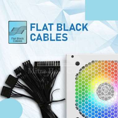 Power Supply PC 550 Watt Vurrion ARC 550 RGB 80+ White Edition