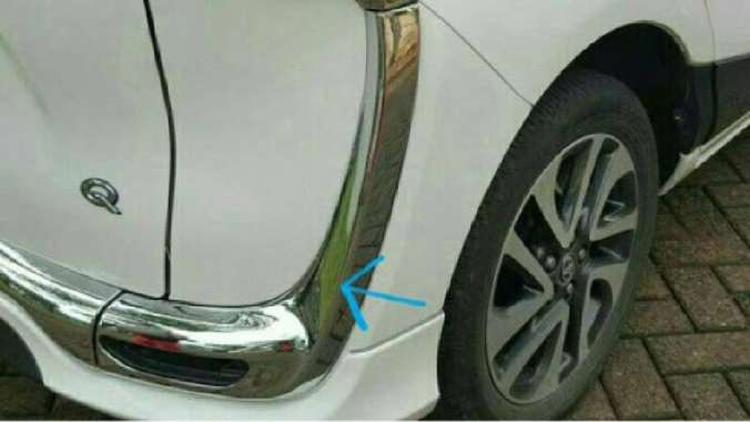 Garnish / List Chrome Bumper Belakang All New Sienta 2016+
