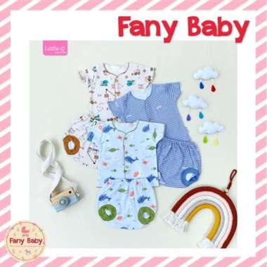 Little Queen Setelan Baju Lengan Pendek & Celana Pop 3pcs Boy NB