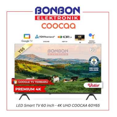 COOCAA LED Smart TV 60 inch 60Y65 - Google TV 4K UHD-Dolby Audio Y65 Series