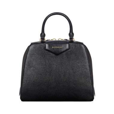 [12.12 Dealcember] Givenchy Mini Antigona Cube Buffalo Leather Handbag Black Black