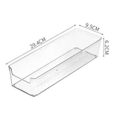 CLS | Organiser Laci Bening / Akrilik / Sekat Tempat Sendok Garpu L