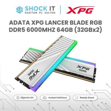 RAM ADATA XPG LANCER BLADE RGB DDR5 6000MHZ 64GB (32GBx2) WHITE