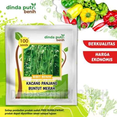 Benih Kacang Panjang Buntut Merah 100biji/benih sayuran super