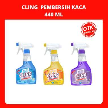 CLING PEMBERSIH KACA BOTOL 440ML kuning