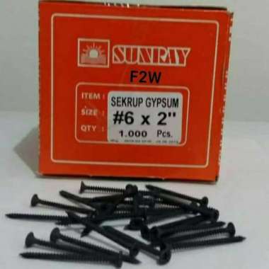 Scrup Gypsum / Baut Gypsum / Paku Gypsum 1 inc - 2 inch - Isi 5 Pcs 2 inch