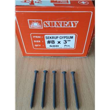 Scrup Gypsum / Baut Gypsum / Paku Gypsum 1 inc - 2 inch - Isi 5 Pcs 3 inch