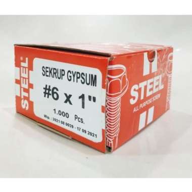 Scrup Gypsum / Baut Gypsum / Paku Gypsum 1 inc - 2 inch - Isi 5 Pcs 1 inch