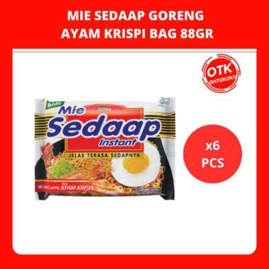 SEDAAP Mie Instan Goreng Ayam Krispi Bag 88GR x 6 Bag